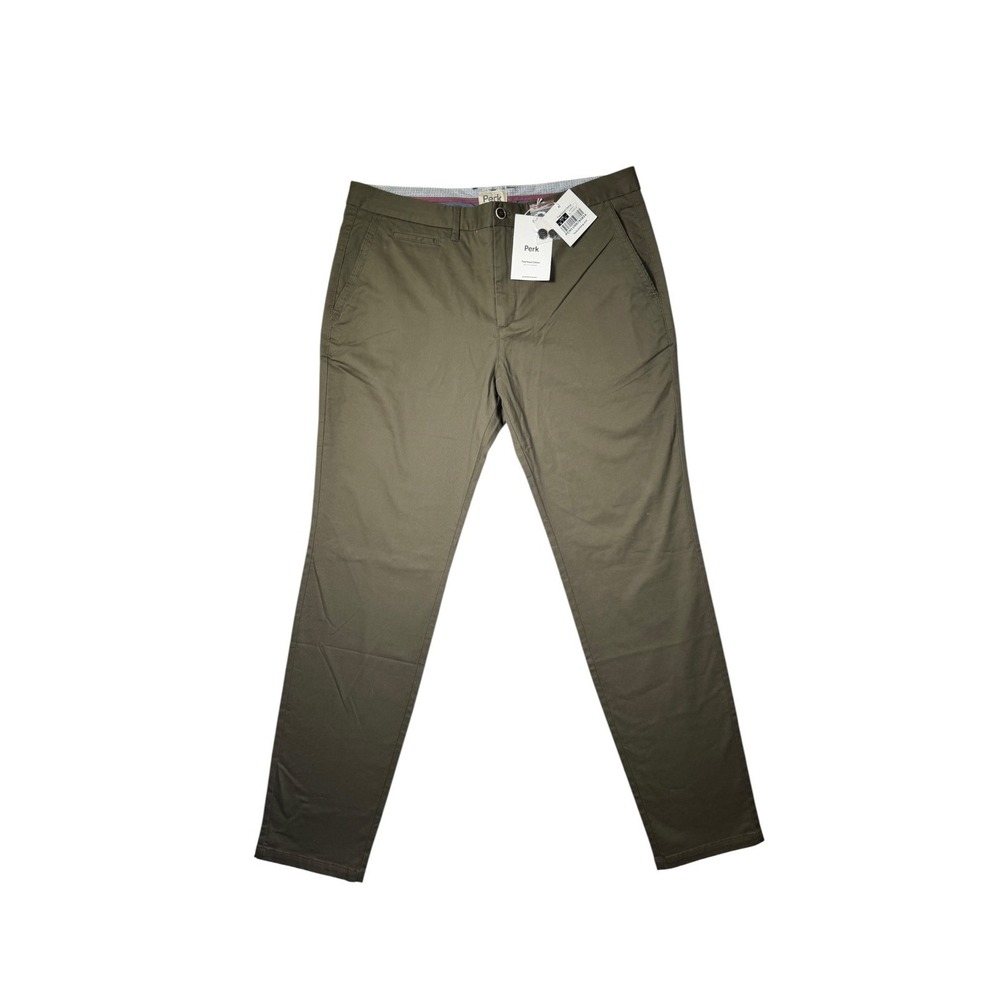 Perk Feel Good All Day Chino Pants Men's 38x34 Olive Slim Fit
